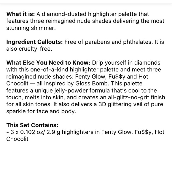 Fenty Beauty Diamond Bomb Triple Drip Palette - Picture 14 of 15